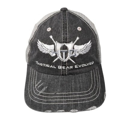 Tactical Gear Evolved Strapback Trucker Hat Gray OSFA Mesh Back