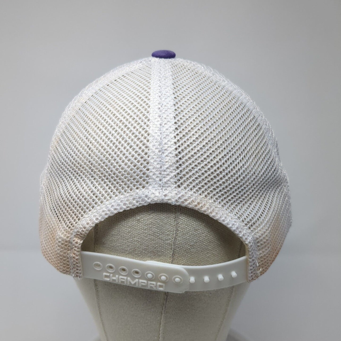 South Orlando Snapback Trucker Hat Purple One Size Mesh Back Champro