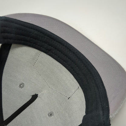 Leatt Trucker Hat Gray Black One Size Mesh Back Snapback Motocross Patch Logo