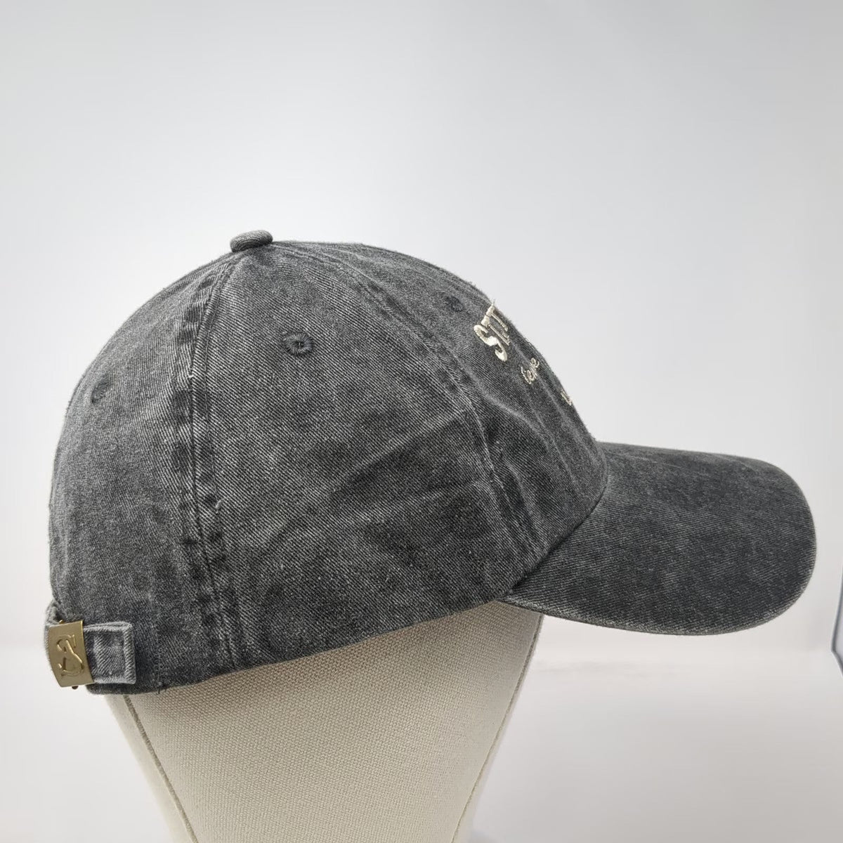 Youth Athletics St. Thomas USVI Palm Tree Gray Baseball Cap Hat OSFM Slideback