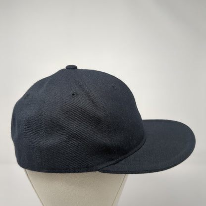 KB ETHOS Fitted Baseball Cap Black Size 7 1/8 Vented Holes 6 Panel Blank