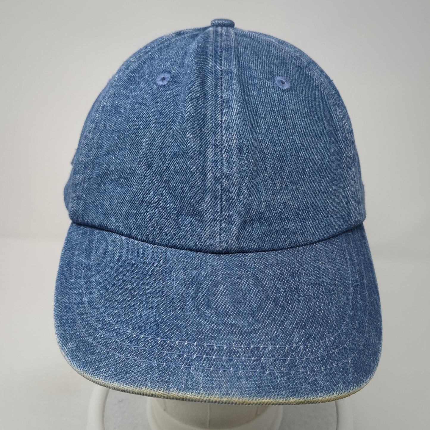 Unbranded Slideback Baseball Cap Blue One Size Adjustable 6 Panel Denim Blank