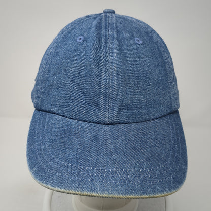 Unbranded Slideback Baseball Cap Blue One Size Adjustable 6 Panel Denim Blank