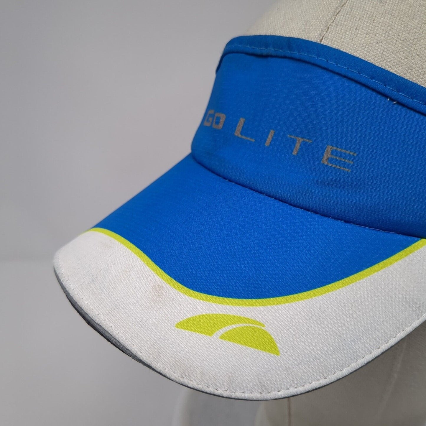 Go Lite Fitted Sun Visor Hat Blue One Size Colorblock Stretch Headsweats