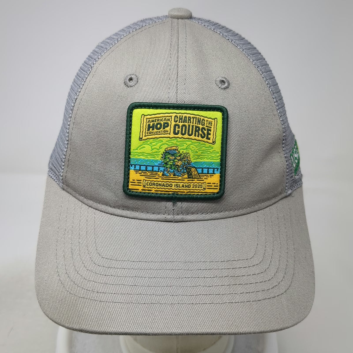 Brewery Branding USA Hops American Hop Convention 2025 Gray One Size Trucker Hat