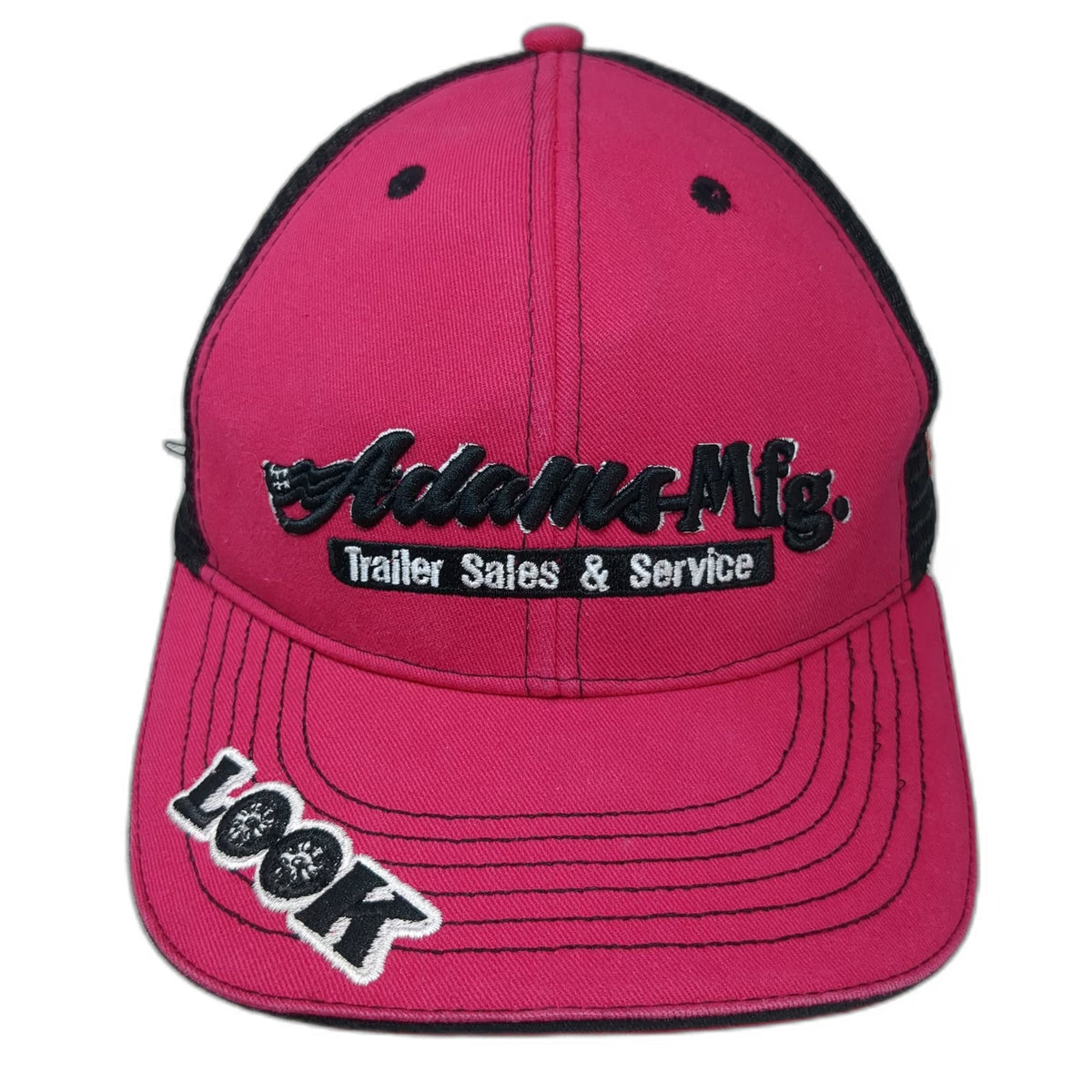 360 Apparel Adams Mfg Pink One Size Baseball Cap Hat Trailer Sales American Flag
