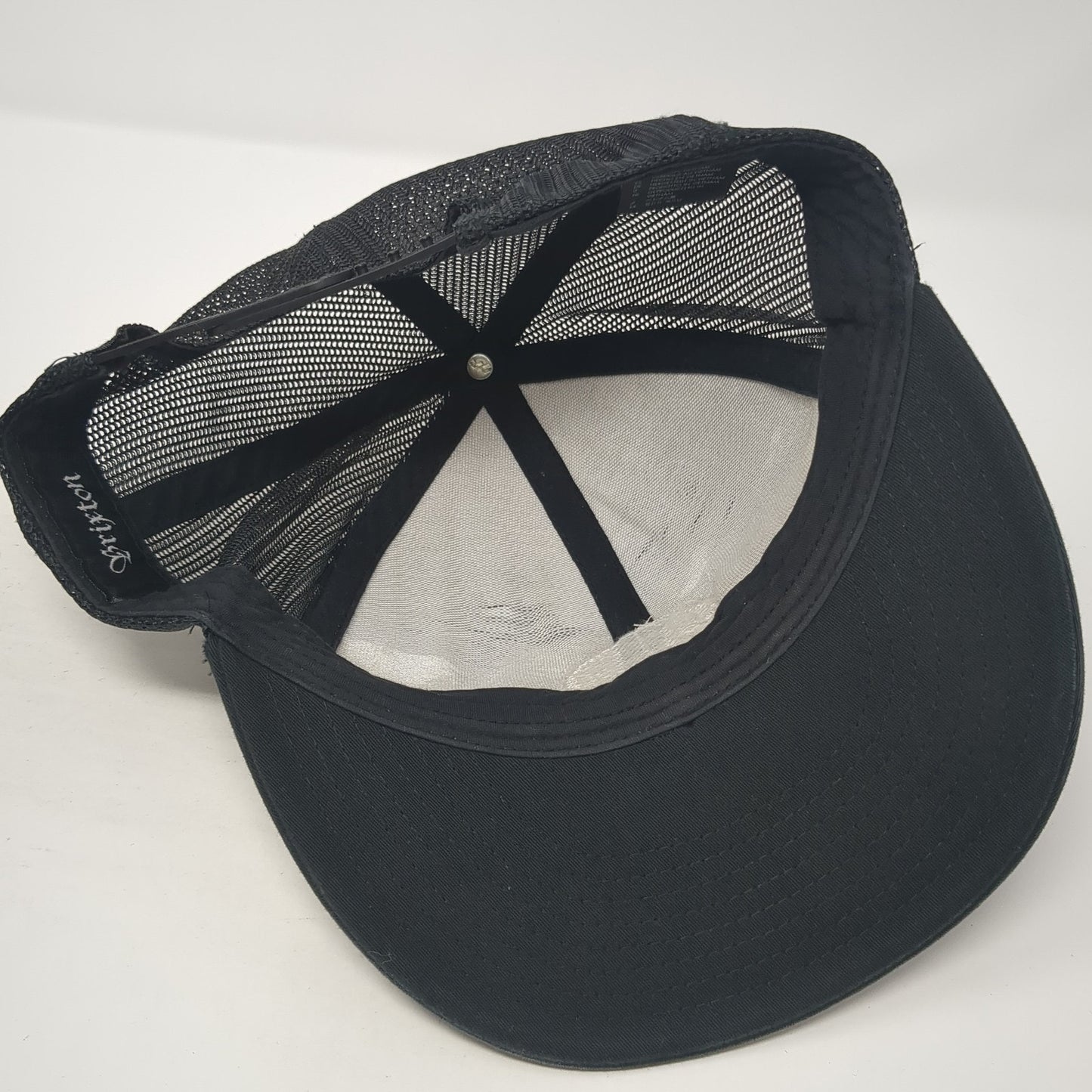 Brixton Mfg Co. Snapback Trucker Hat Black One Size Adjustable Embroidered
