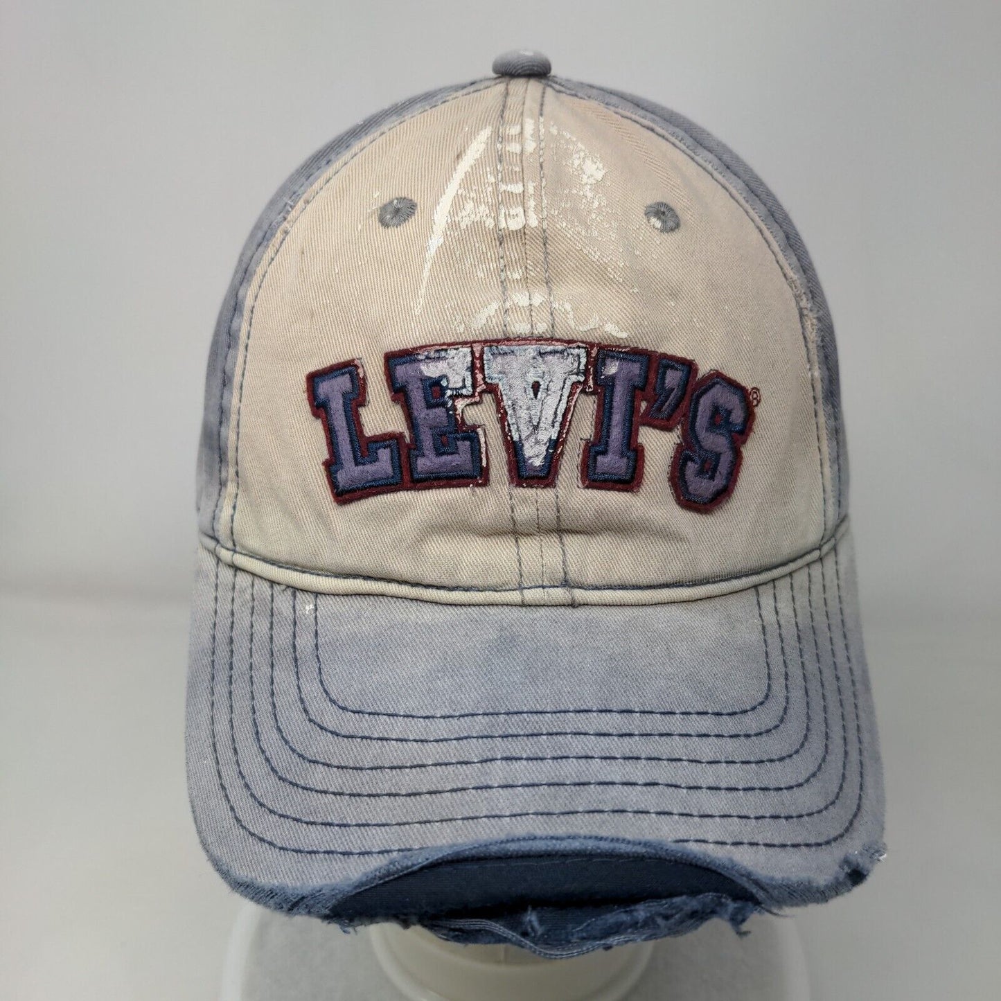 Levi's Slideback Hat Blue One Size Embroidered Colorblock 6 Panel