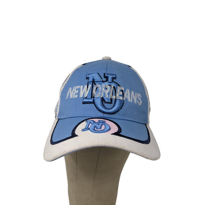 City Hunter New Orleans Strapback Adjustable Hat Cap Blue & White Embroidered