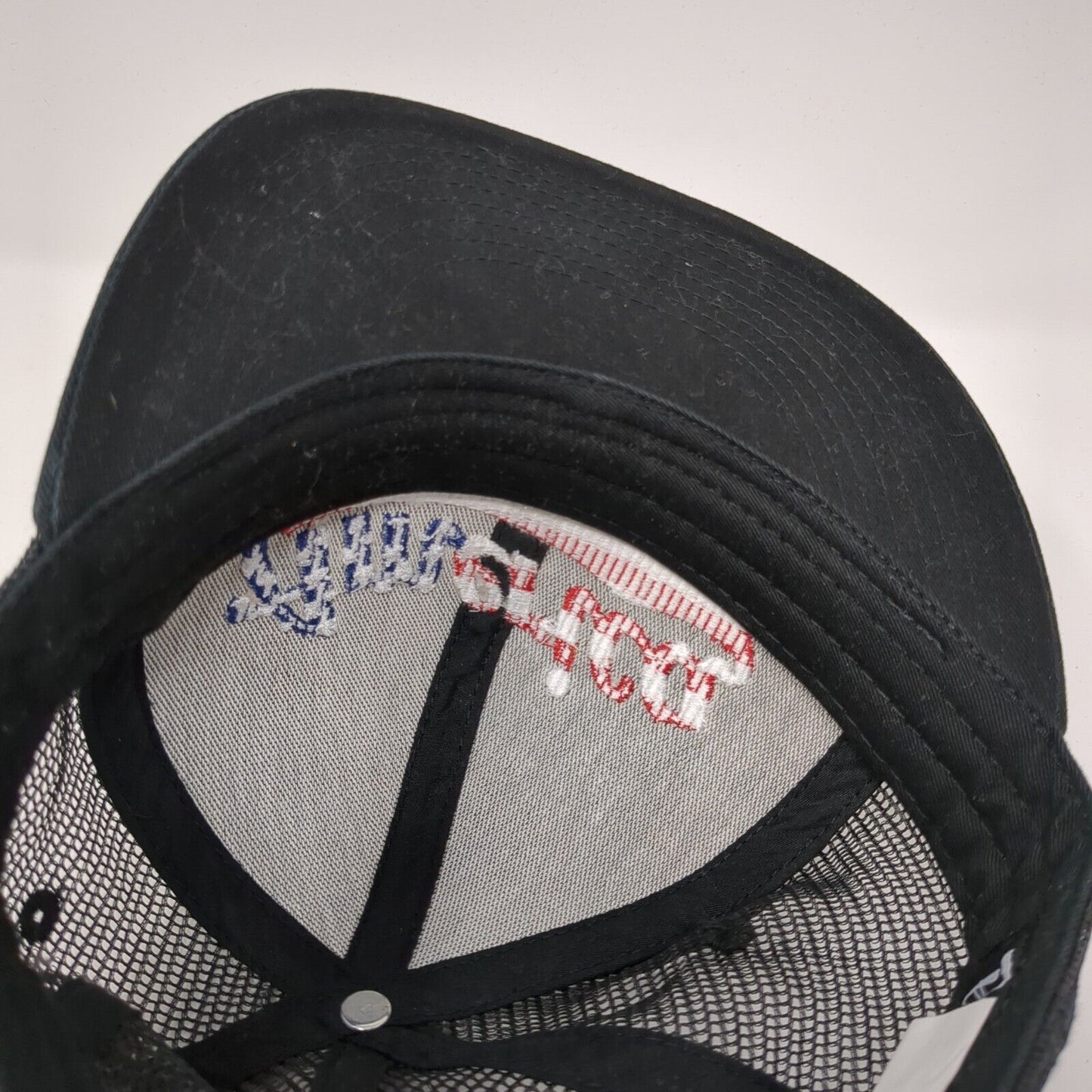 America Slideback Mesh Back Trucker Hat Black One Size Solid Pinnacle
