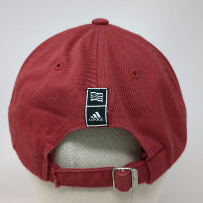Adidas Baseball Cap Red OSFM Slideback Embroidered Logo Adjustable Cotton Hat