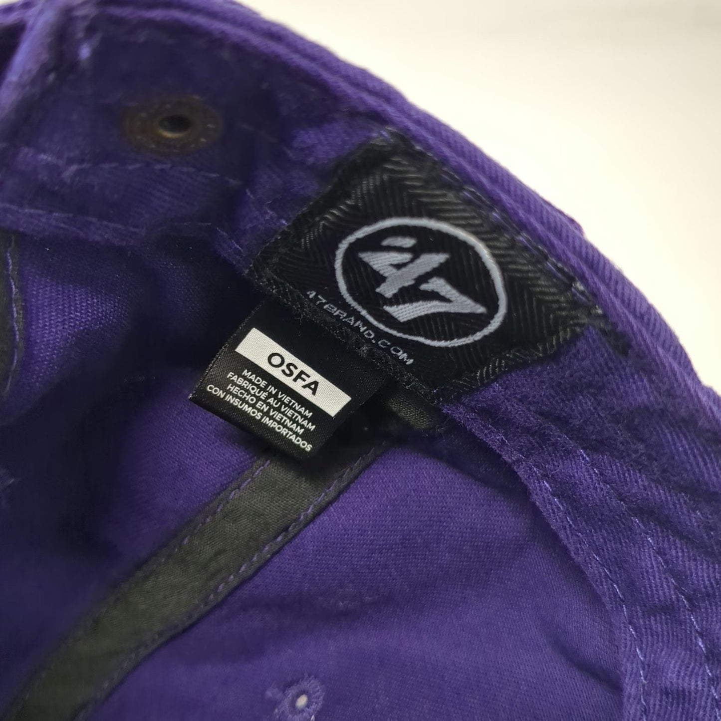 '47 Los Angeles Dodgers MLB Baseball Cap Purple One Size Embroidered Logo Hat
