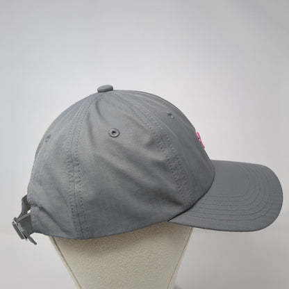 PUMA Slideback Hat Gray One Size Adjustable Embroidered Vented Holes 6 Panel