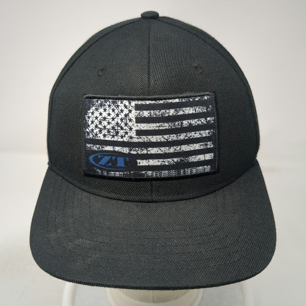 Zero Tolerance Snapback Hat Black One Size ZT American Flag Logo Patch Knife