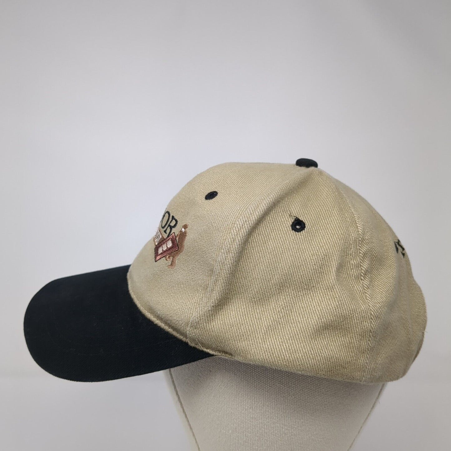 A1 Door And Building Solutions Snapback Hat Tan OS Adjustable Embroidered