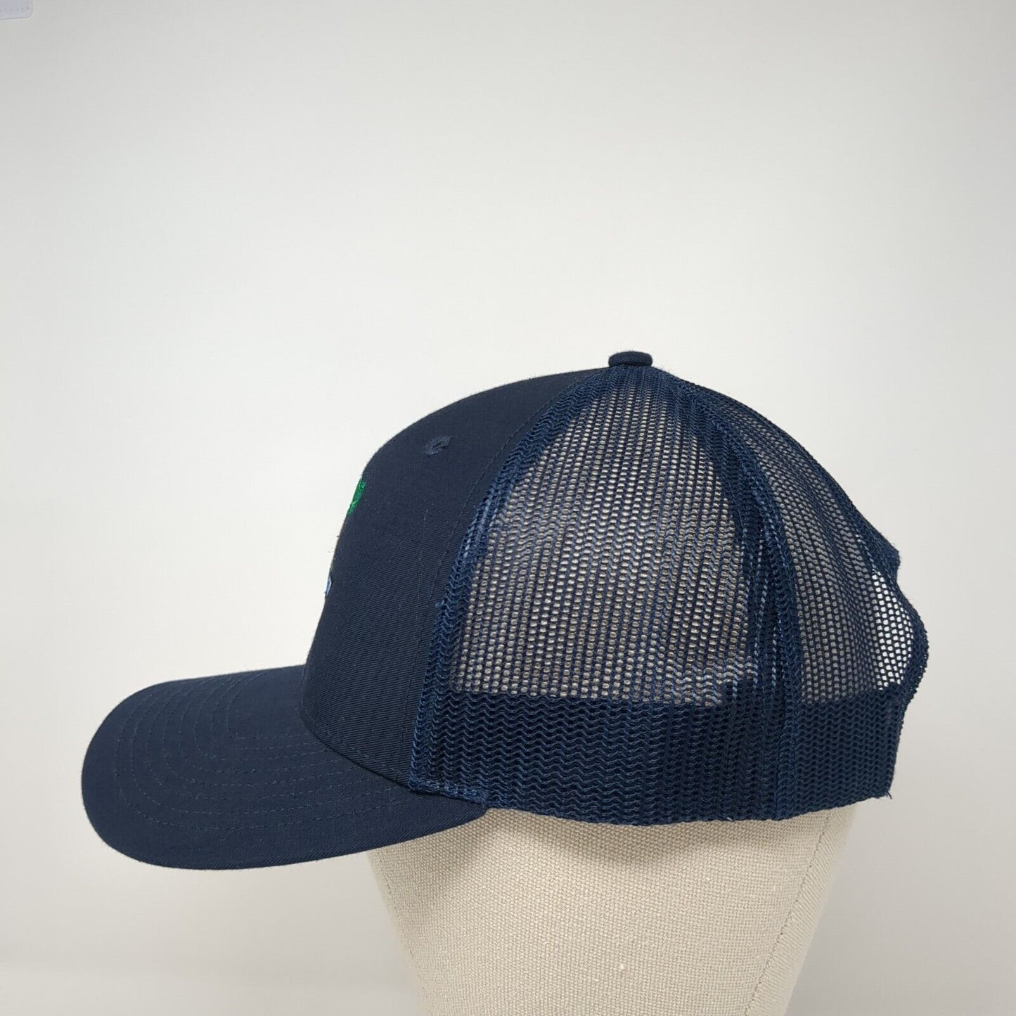 Action Gator Tire And Auto Repair Snapback Trucker Hat Blue One Size