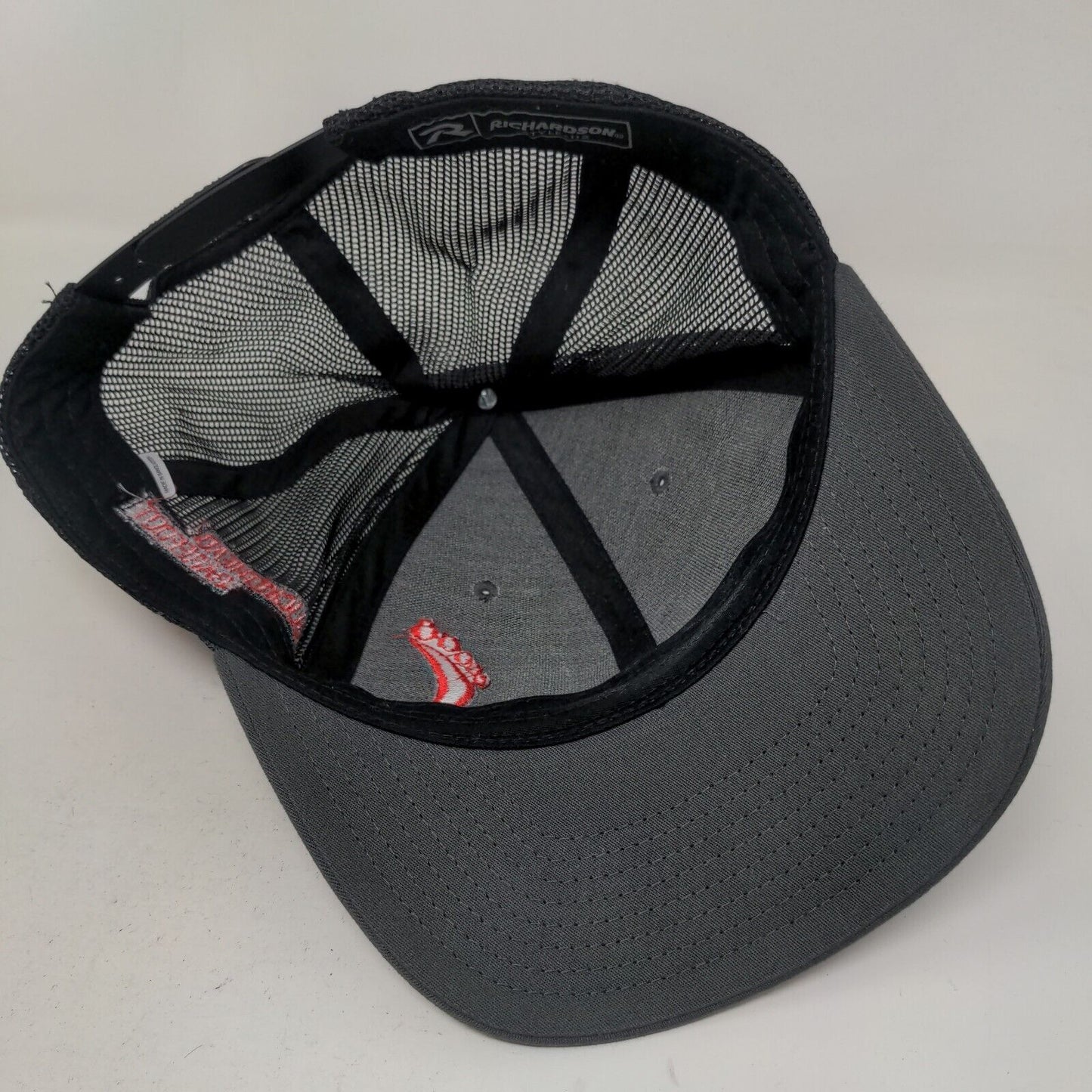 Barefoot BucketHead Men's Snapback Mesh Back Trucker Hat Black Embroidered