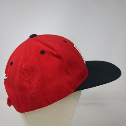 Zephyr Snapback Red Black White One Size Maryland Terps M Hat Flat Brim Acrylic