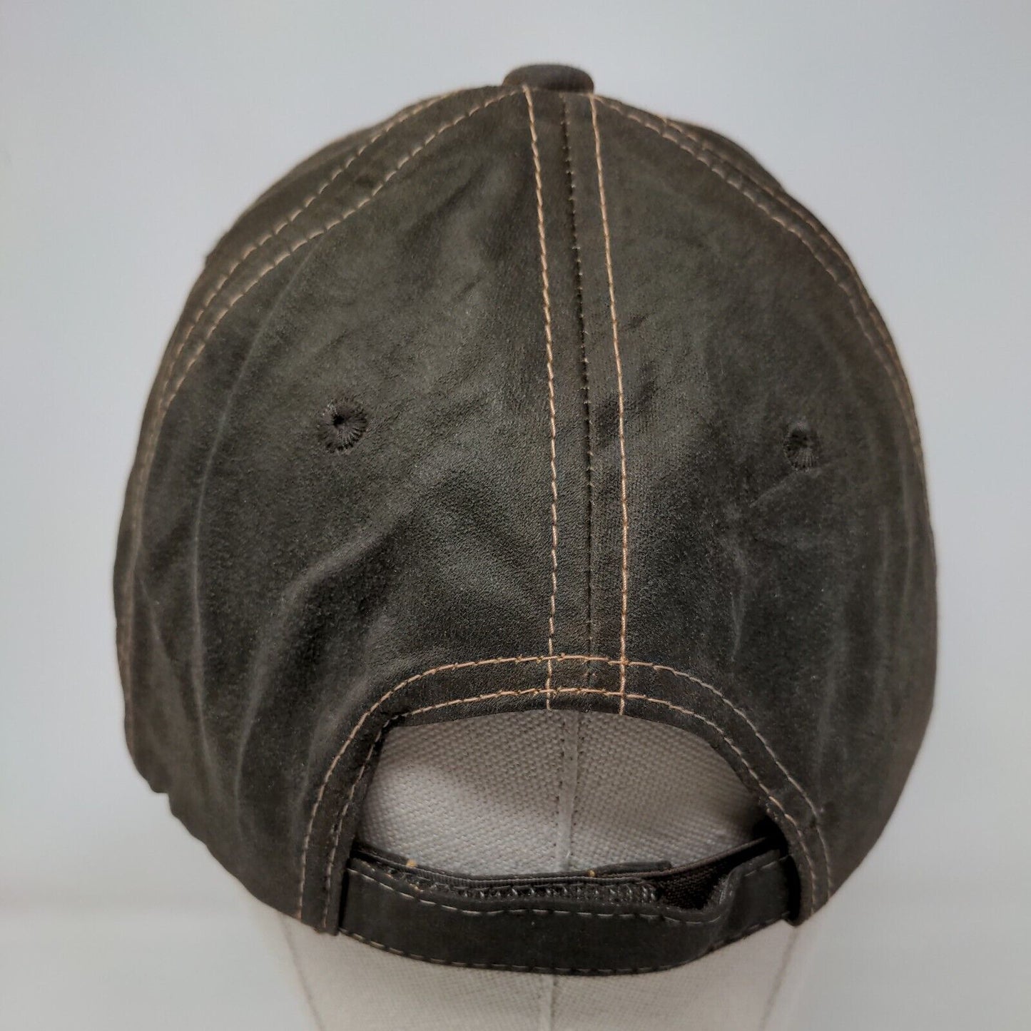 Fluor Strapback Hat Brown One Size Embroidered Full Fit Made in Canada
