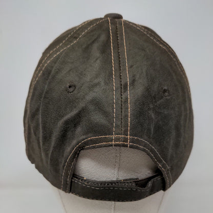 Fluor Strapback Hat Brown One Size Embroidered Full Fit Made in Canada