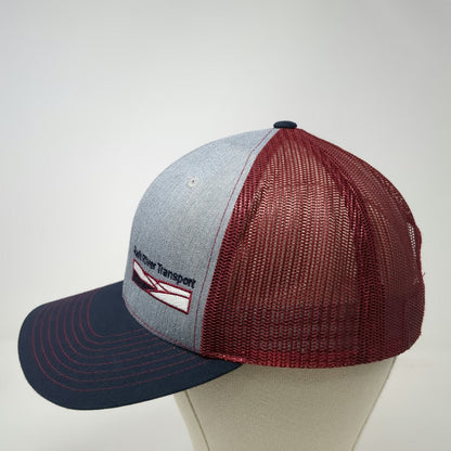 Richardson Trucker Hat Gray Blue Red One Size Raft River Transport Mesh Snapback