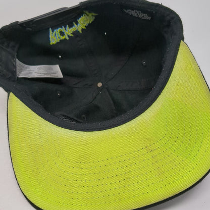 Rick and Morty 5 Panel Black Hat One Size Snapback Space Cruiser Green Visor