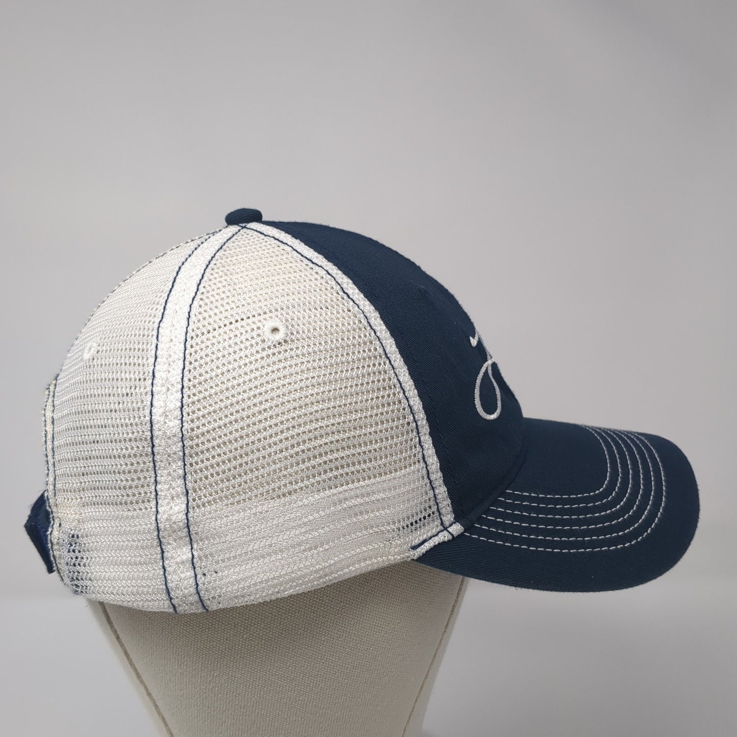 Lake 30 Strapback Trucker Hat Blue One Size Mesh Back Outdoor District