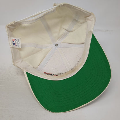 San Francisco Giants MLB Twins Snapback Hat Beige Flat Brim Green Logo Vintage