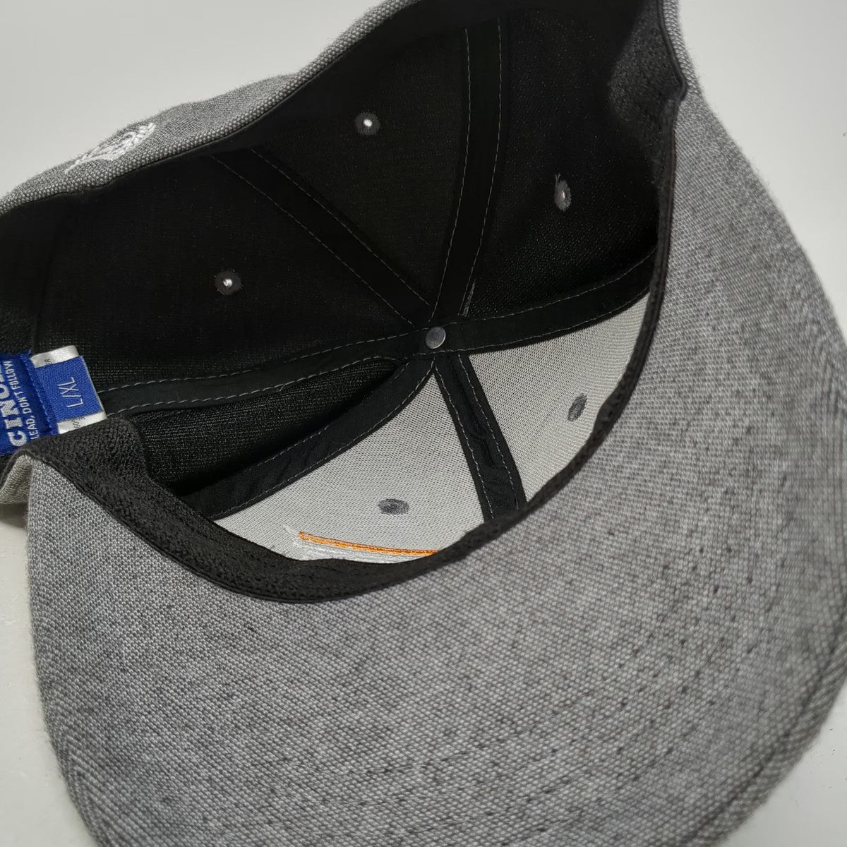 Cinch Baseball Cap Gray XL CNCH DNM Embroidery Stretch Fit Curved Brim Hat