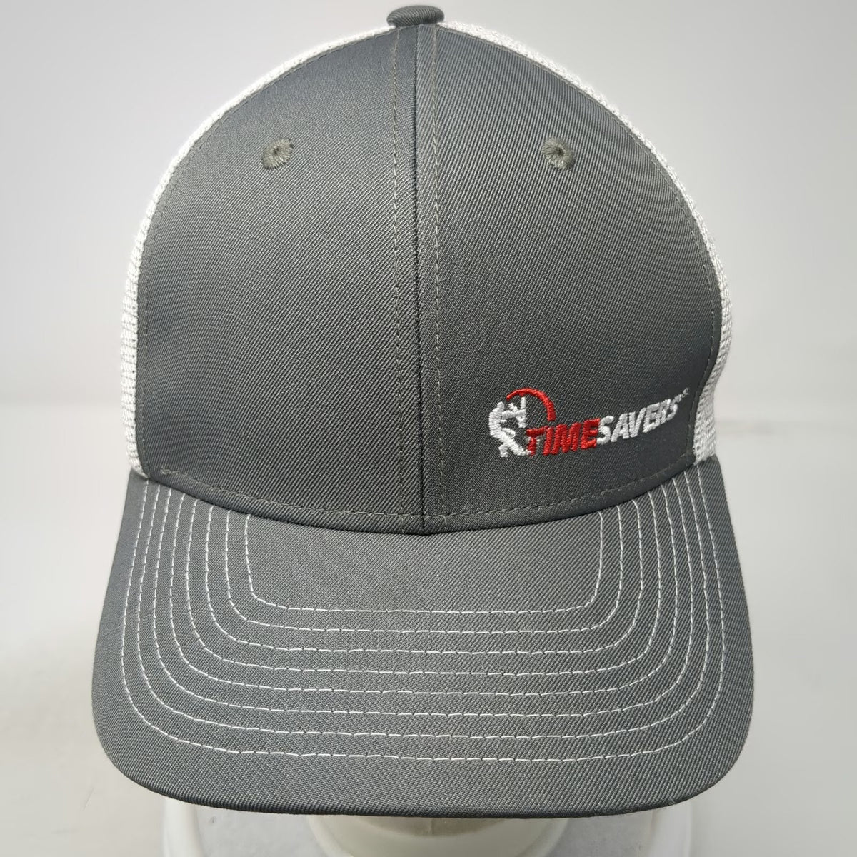 Port Authority Trucker Hat Gray One Size Snapback Mesh Recycled Timesavers Logo