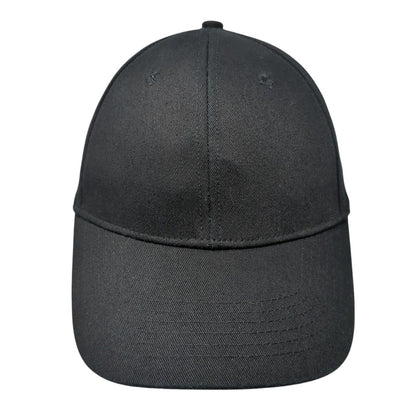Unbranded Slideback Hat Black One Size Adjustable Vented Holes 6 Panel Blank
