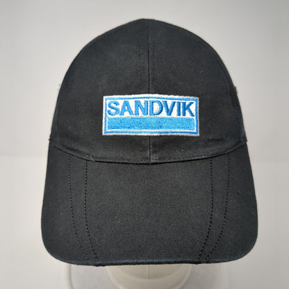 Sandvik Slideback Hat Black 58cm Adjustable Embroidered Solid 6 Panel