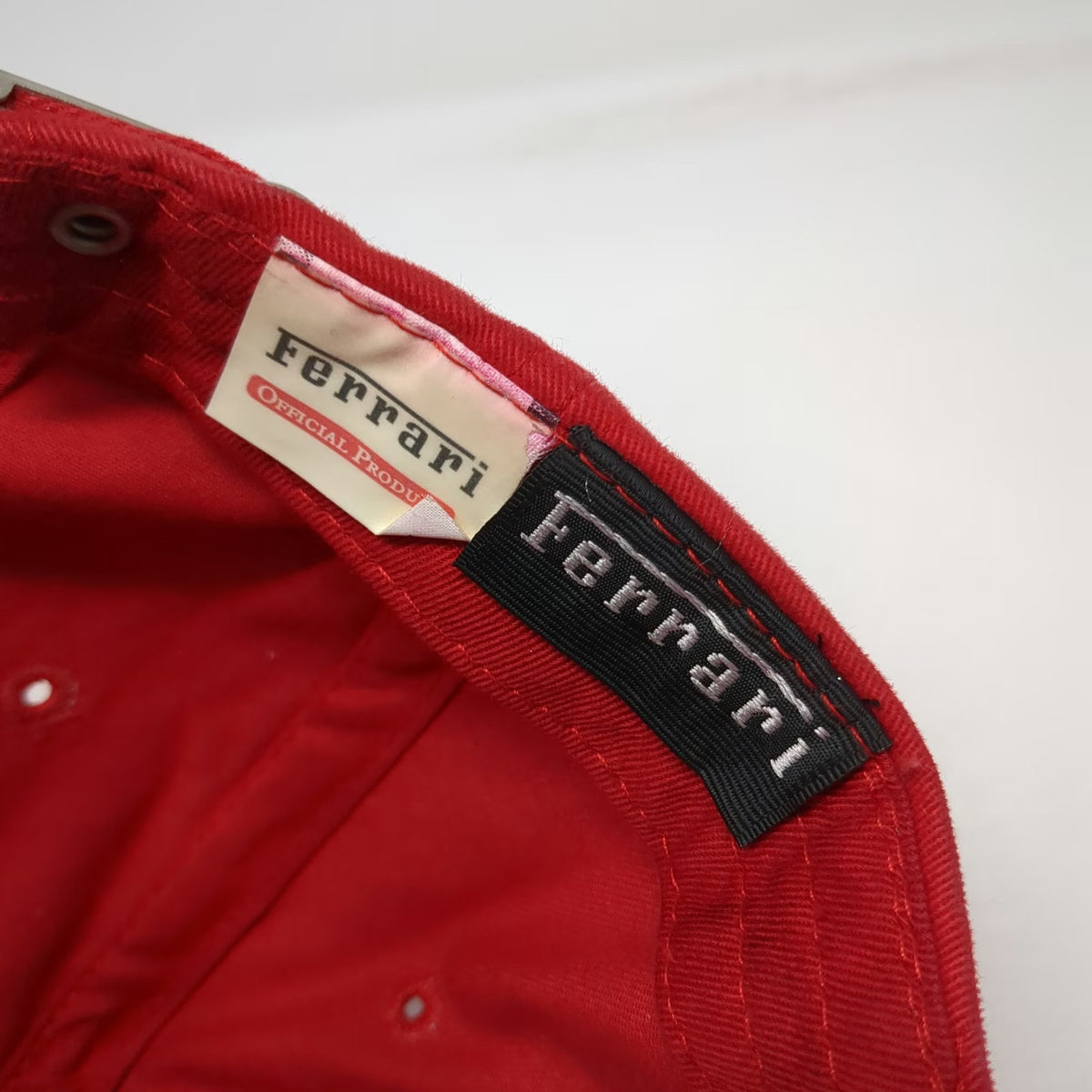 Ferrari Baseball Cap Red One Size Scuderia Shield Logo Embroidered Slideback Hat