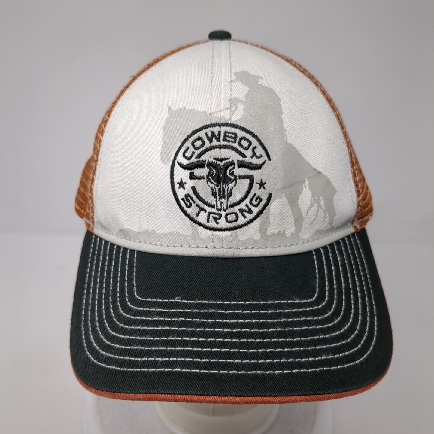 Cowboy Strong Snapback Mesh Back Trucker Hat Multi One Size Buck Wear