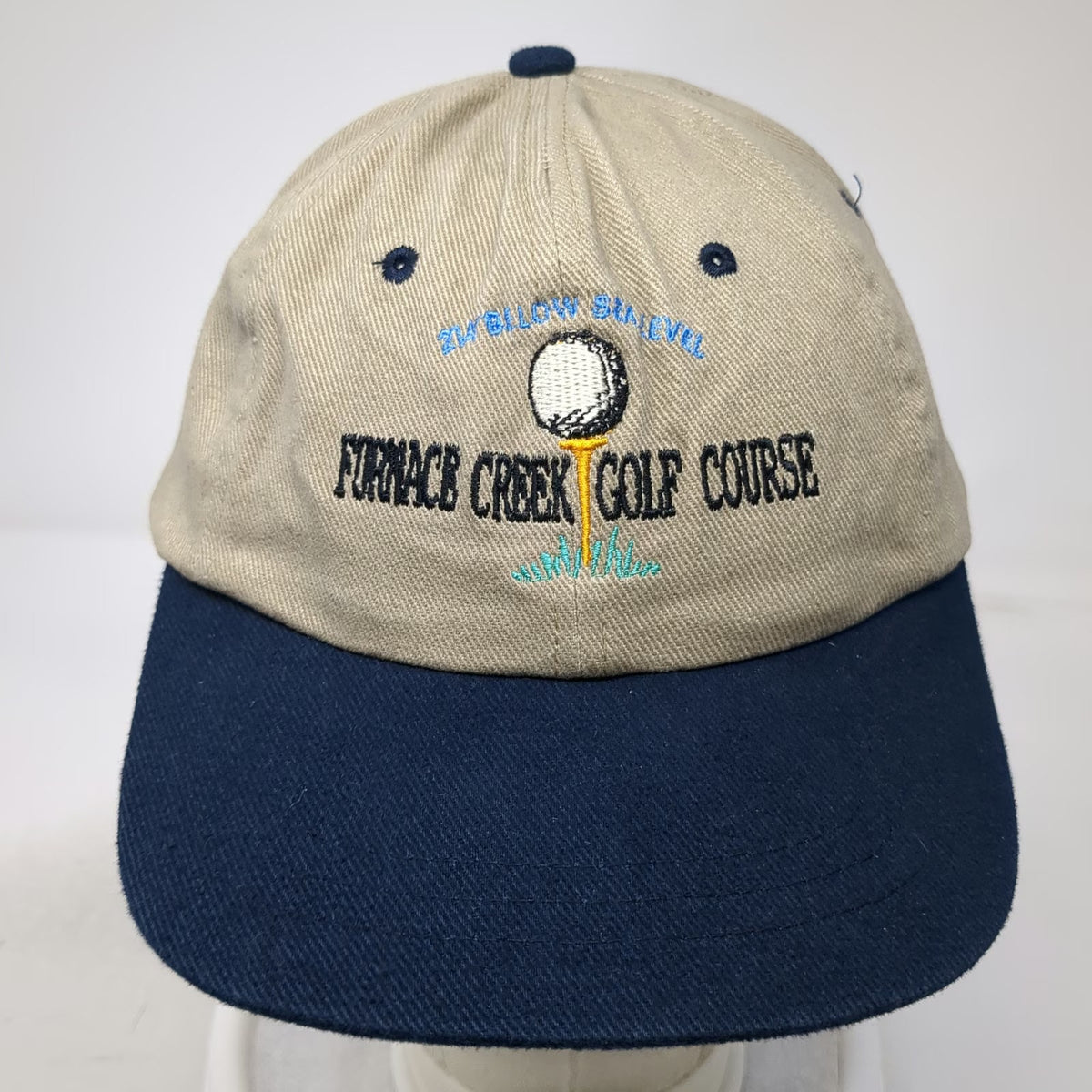 KC Caps HeadShot Baseball Cap Brown OSFM Furnace Creek Golf Course Slideback Hat