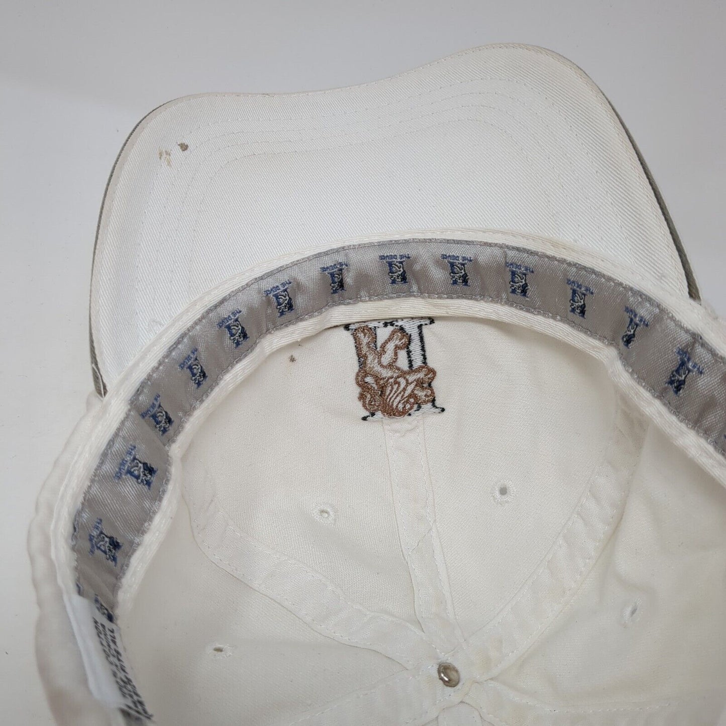 The Deuce Slideback Hat White One Size Adjustable Embroidered American Dry Goods