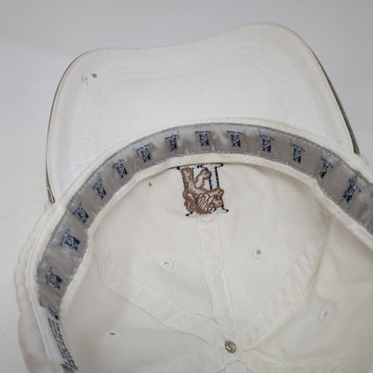 The Deuce Slideback Hat White One Size Adjustable Embroidered American Dry Goods