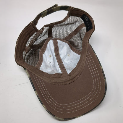 Home USA Flag Patch Strapback Trucker Hat Camo One Size Mesh Back