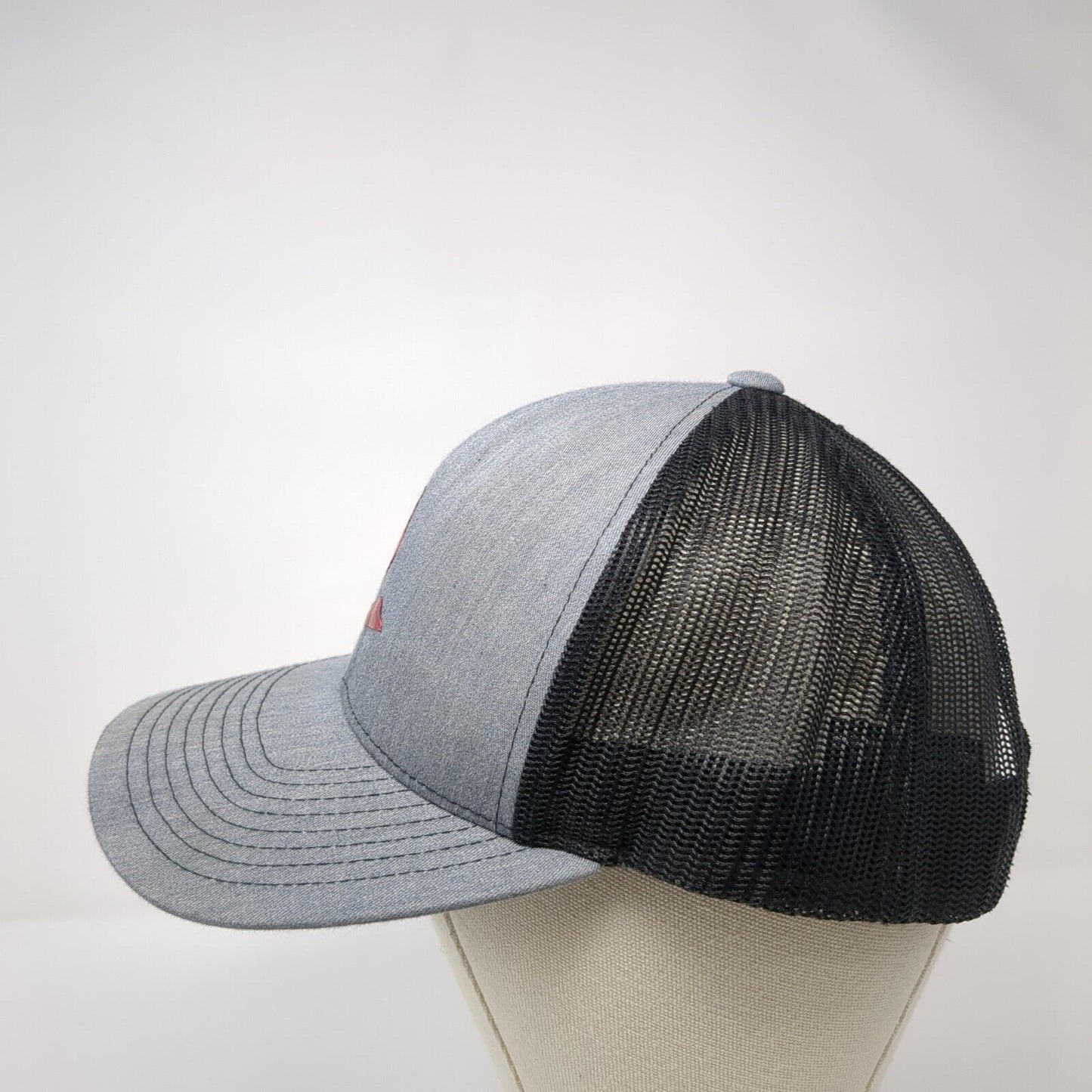 Pacific Headwear Snapback Trucker Hat Gray One Size Adjustable Mesh Back