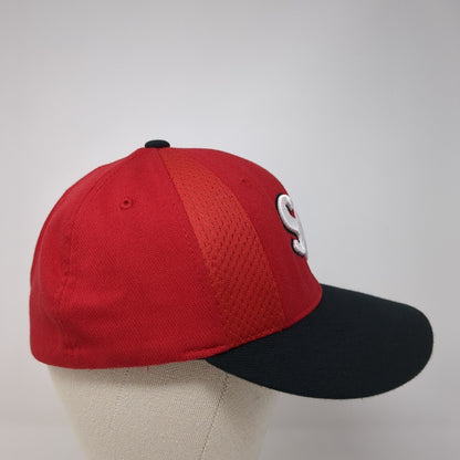SC Fitted Hat Red S-M Flexfit Embroidered Colorblock Richardson Pulse