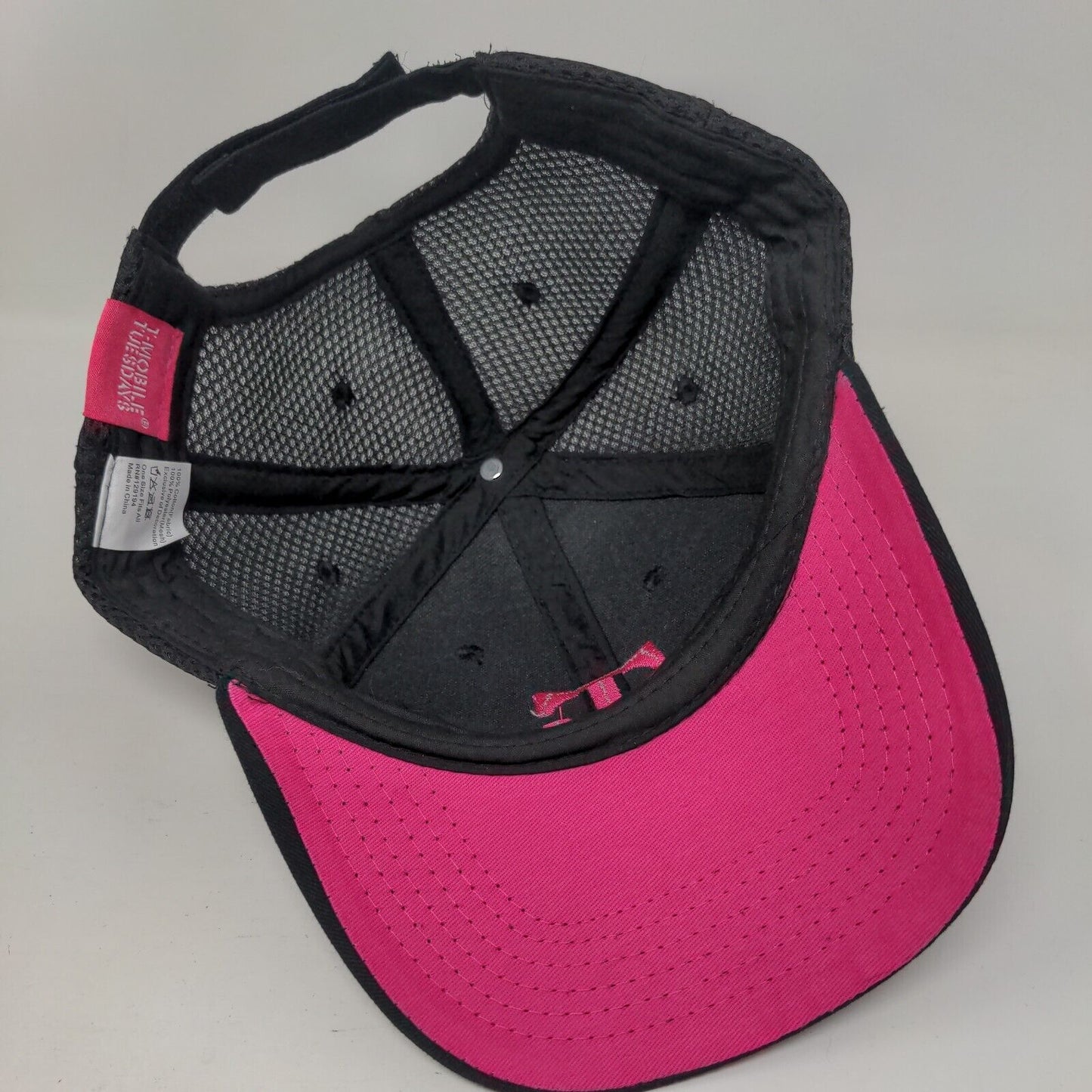 T-Mobile Tuesdays Strapback Trucker Hat Black OSFA Adjustable Mesh Back Cotton