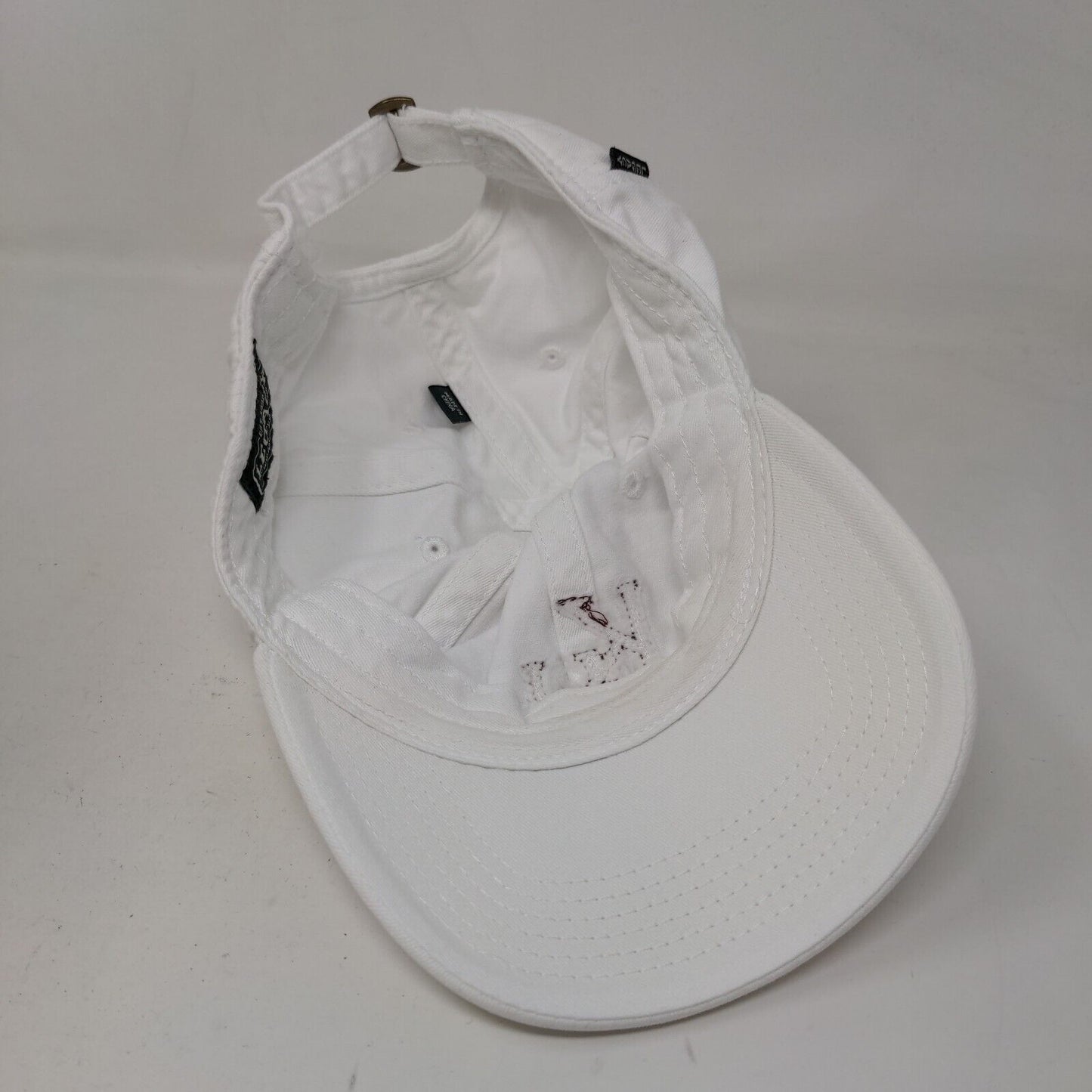 Legacy Men's Slideback Hat White Adjustable Patch KU Logo 100% Cotton