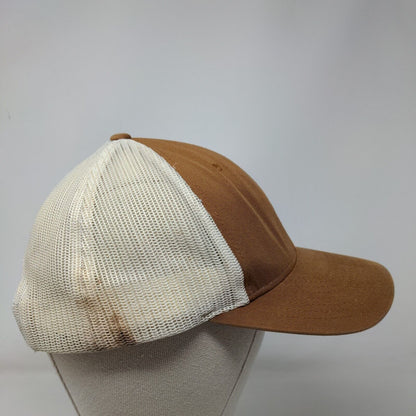 Southern Yell Snapback Trucker Hat Brown M/L Embroidered Mesh Back Richardson