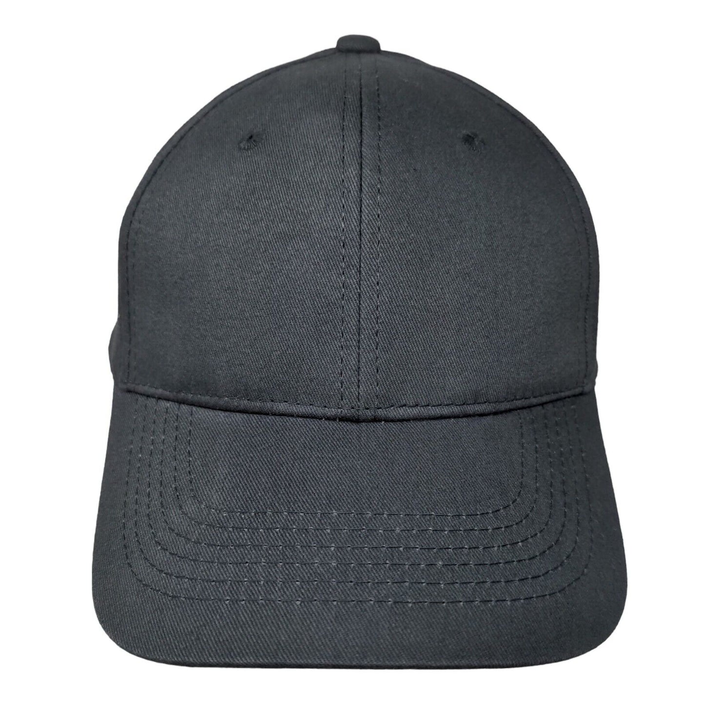 George Strapback Hat Gray One Size Adjustable Vented Holes 6 Panel Blank