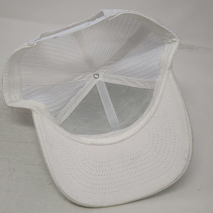 Trucker Hat White Green One Size Tryst Embroidered Logo Snapback Mesh Back