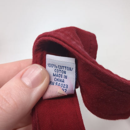 Old Navy 28 Strapback Visor Hat Red One Size Embroidered Adjustable
