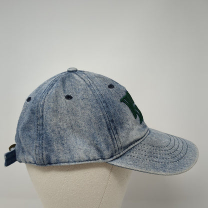 Wander Lust Slideback Baseball Cap Blue One Size Adjustable Embroidered Denim