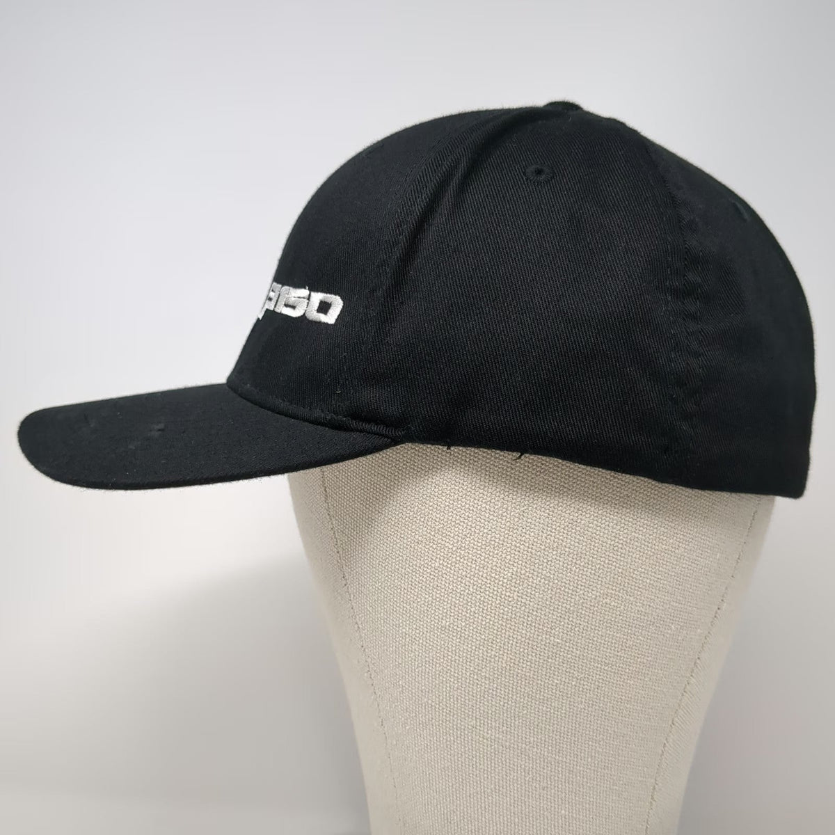 Flexfit F-150 Hat Black XL Baseball Cap Stretch Fitted Structured Silver Logo