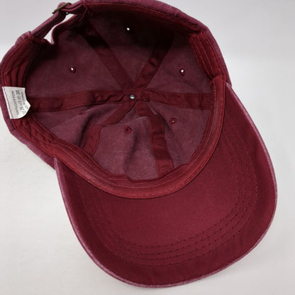Unbranded Slideback Hat Red One Size Adjustable Vented Holes 6 Panel Blank