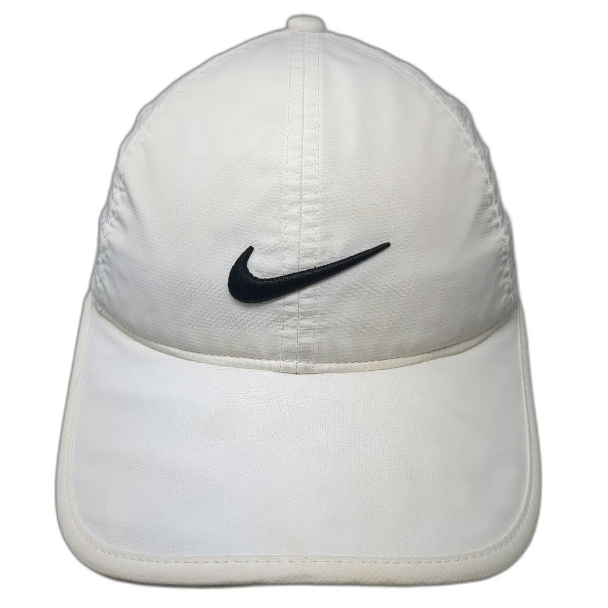 Nike Baseball Cap White One Size Dri-FIT Heritage86 Swoosh Logo Slideback Hat